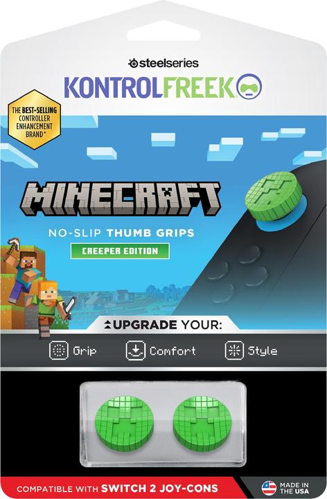 Actual product image KontrolFreek Minecraft Creeper Edition No-Slip Thumb Grips, Nintendo Switch 2 (Switch)