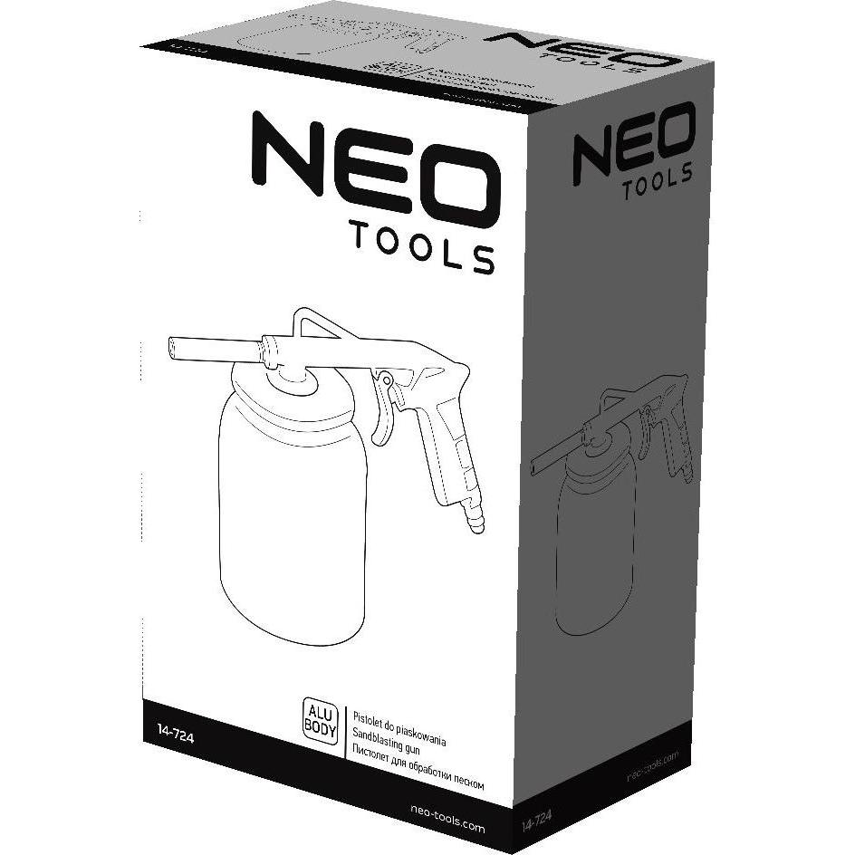 Neo, Druckluftaufsatz, Sandstrahlpistole mit 750-cc-Tank
