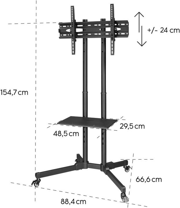 Image du produit Hama Trolley (40 kg, 32" - 70")