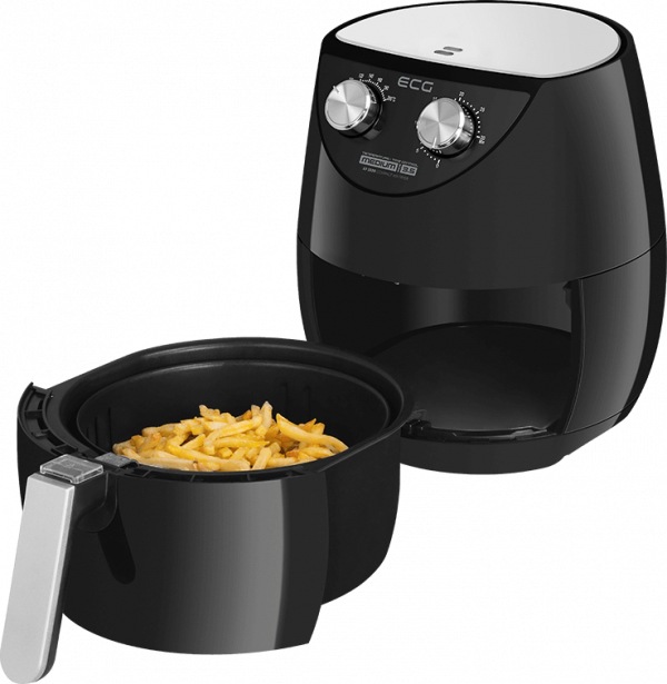 Actual product image ECG AF 3500 fryer Single Hot air fryer Black, Stainless steel