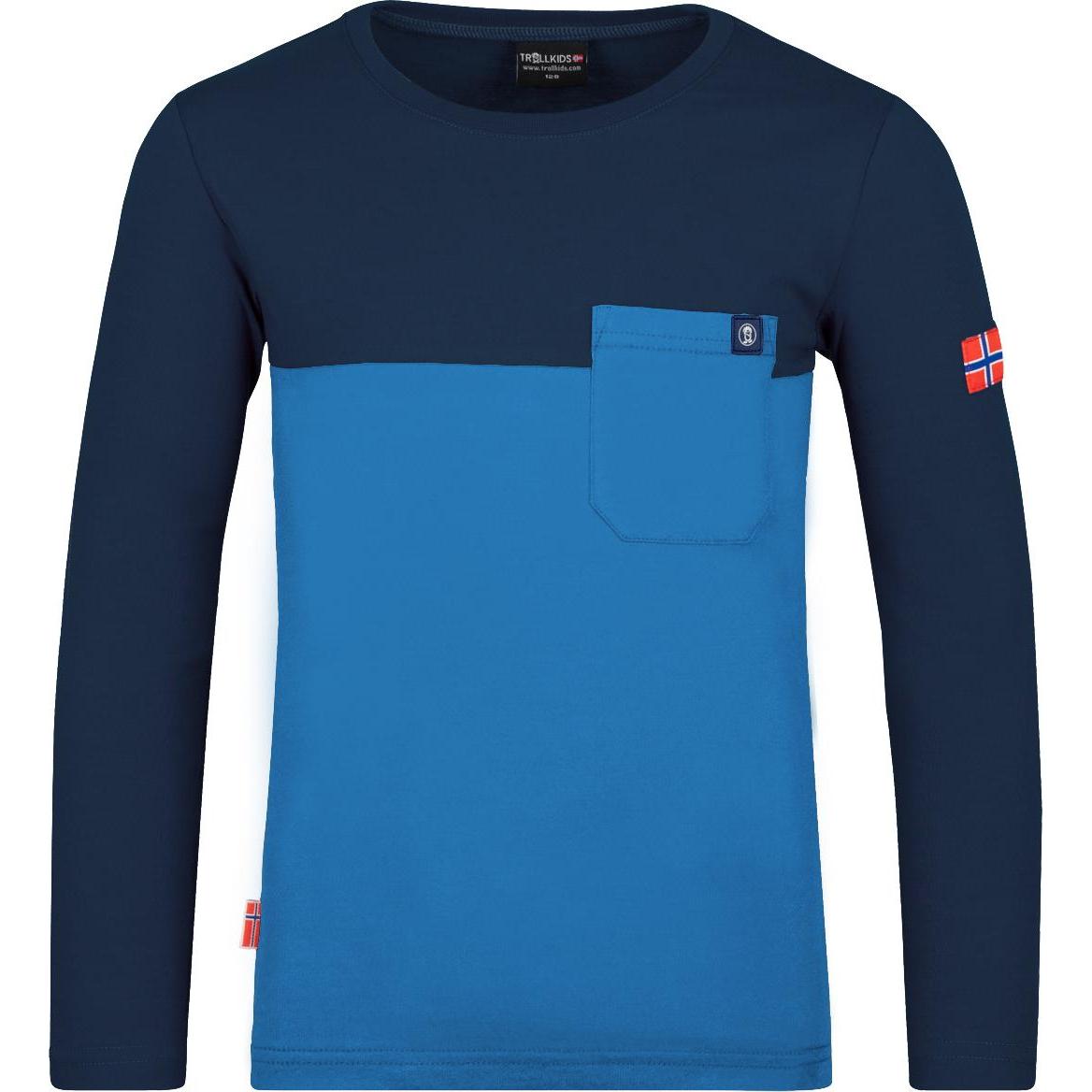 Trollkids, Unisex, Shirt, Kid's Bergen Longsleeve, Blau, (92)