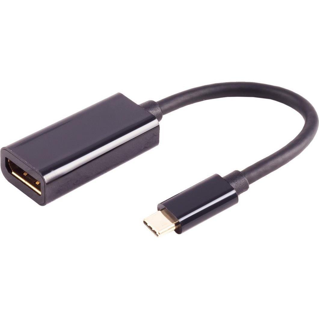 Shiverpeaks -BASIC-S--Adapter, USB Typ C-Stecker auf Displayport Buchse, 8K60Hz, schwarz (USB Typ-C), Data + Video Adapt...