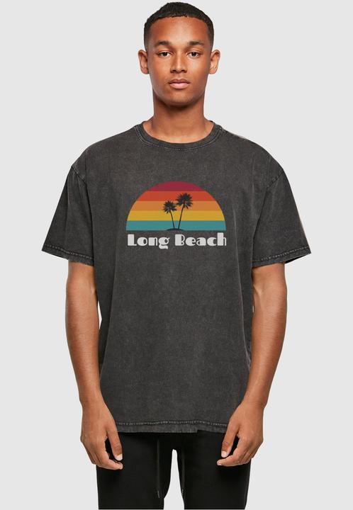 Produktbild Merchcode Long Beach X Acid Washed Heavy Oversize Tee - 112325 (L)