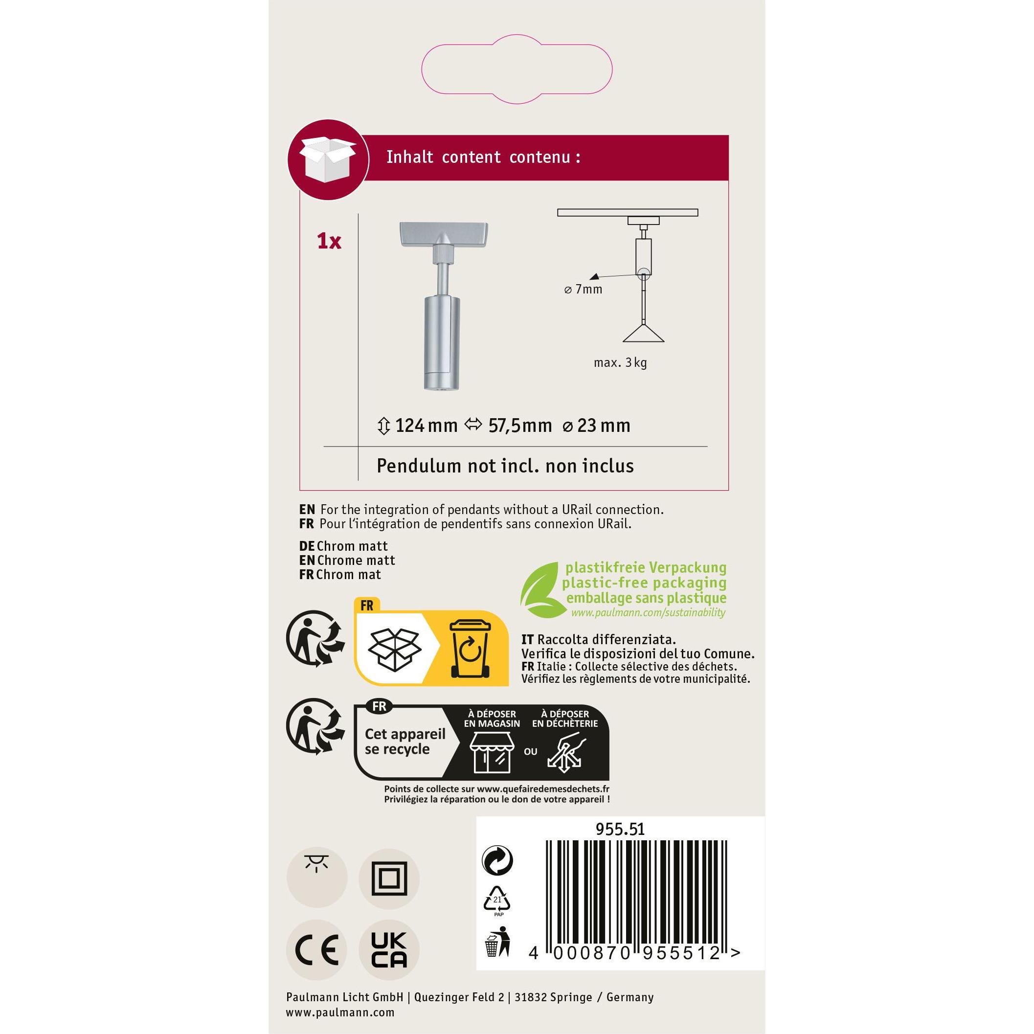 Thumbnail - Paulmann, Zubehör Beleuchtung, URail Adapter