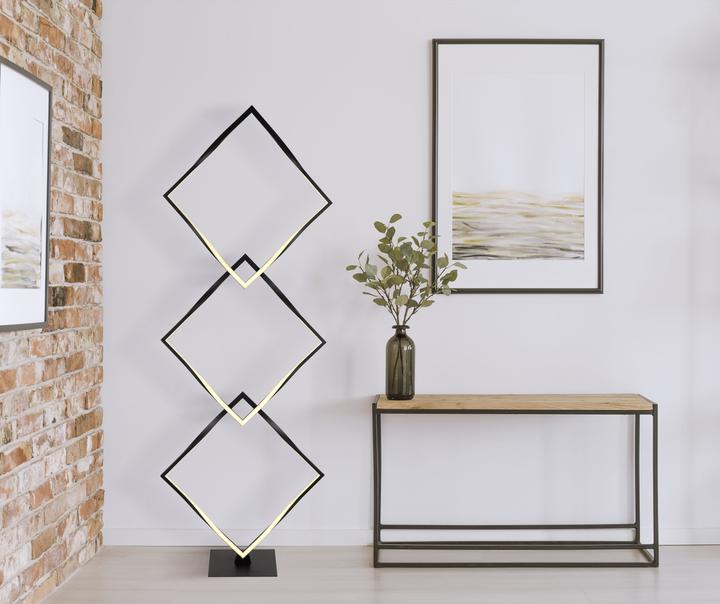 Actual product image Globo Floor Lamp Metal Black, 1xled (1100 lm)
