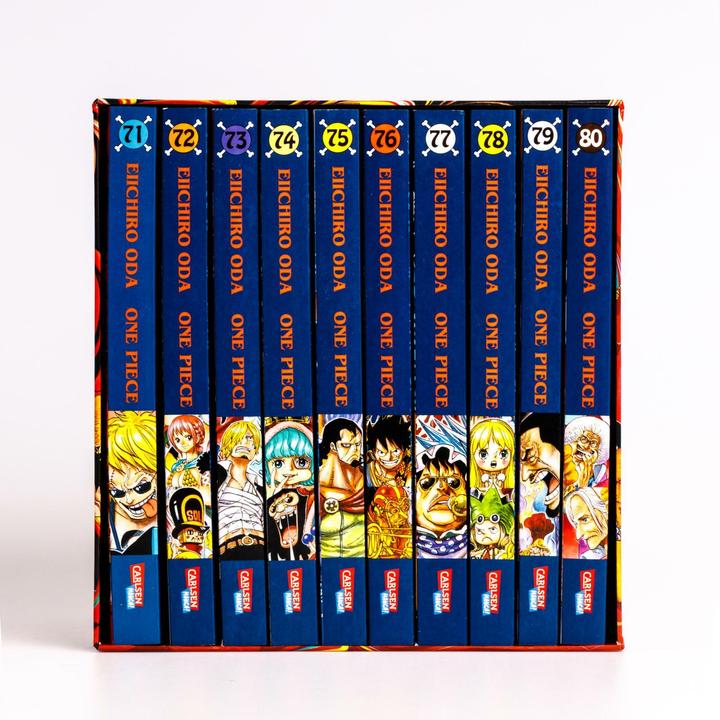Actual product image One Piece Sammelschuber 8: Dressrosa (inklusive Band 71-80) (German, Eiichiro Oda, Antje Bockel, 2025)