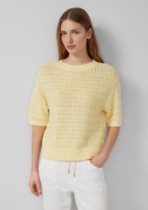 Produktbild s.Oliver Strickpullover Ajour-Pullover mit Halbarm (40)