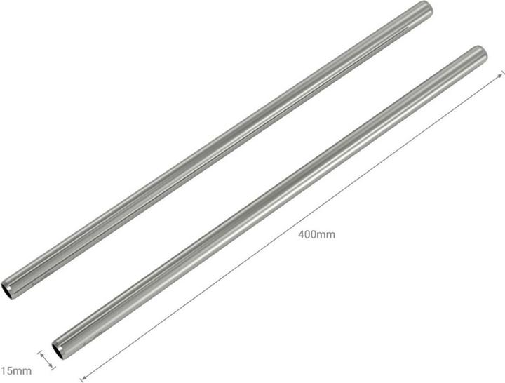 Actual product image SmallRig 3684 15mm stainless steel rod 40cm 16" (2 pcs)