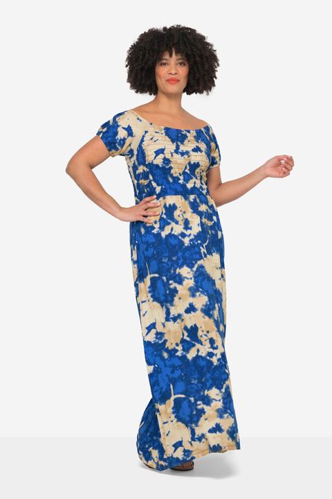 Produktbild Angel of Style Jersey-Maxikleid, Alloverdruck, Runhdhals, gesmokte Büste, Halbarm (54)