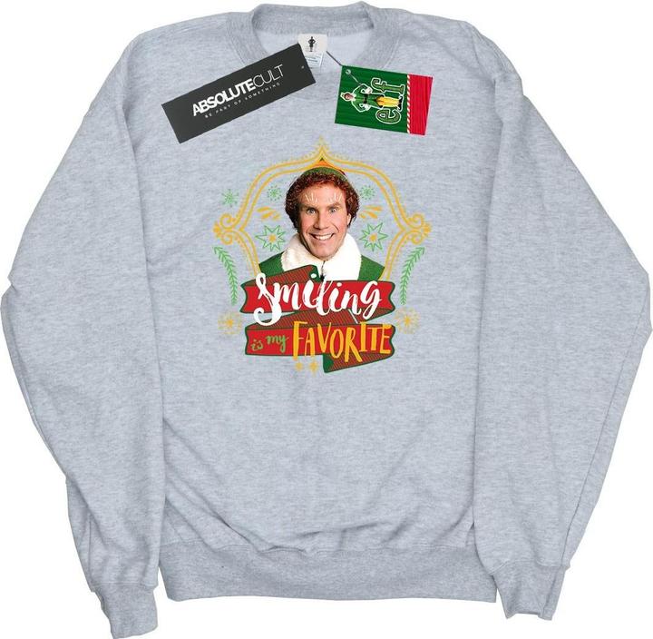 Actual product image Elf Mens Buddy Smiling Sweatshirt (M)