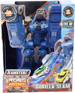 Productafbeelding Teamsterz Roboter Gorilla Auto Launcher Licht Und Ton + 1 Auto