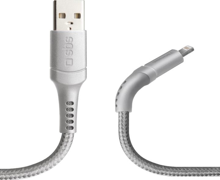 Actual product image SBS Lightning USB 2.0 cable - Unbreakable Collection (1 m, USB 2.0)