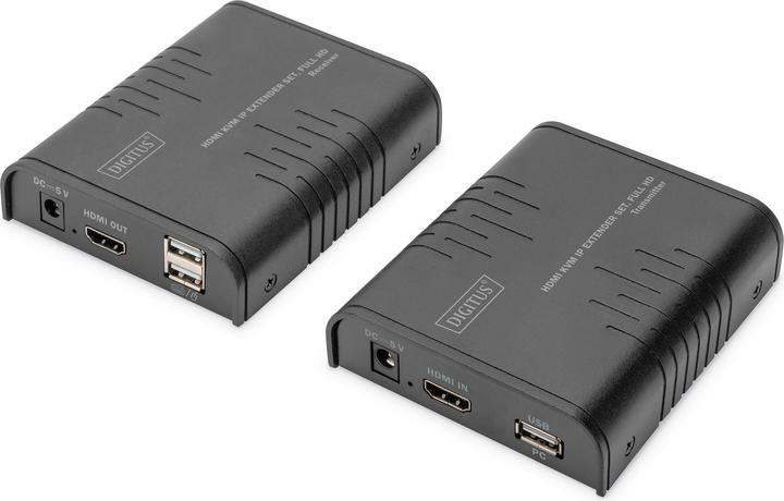 Digitus IP KVM Extender Set, 120 m point-to-multipoint, 1080p/60Hz