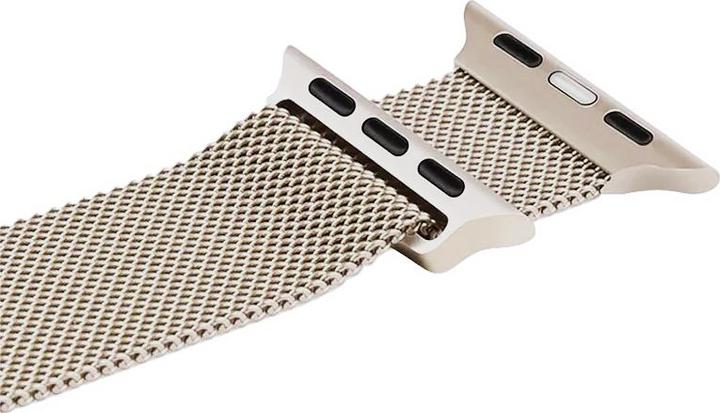 Actual product image Crong Milano Steel – Edelstahlarmband für Apple Watch 42/44/45/49 mm (Champagner) (Stainless steel)