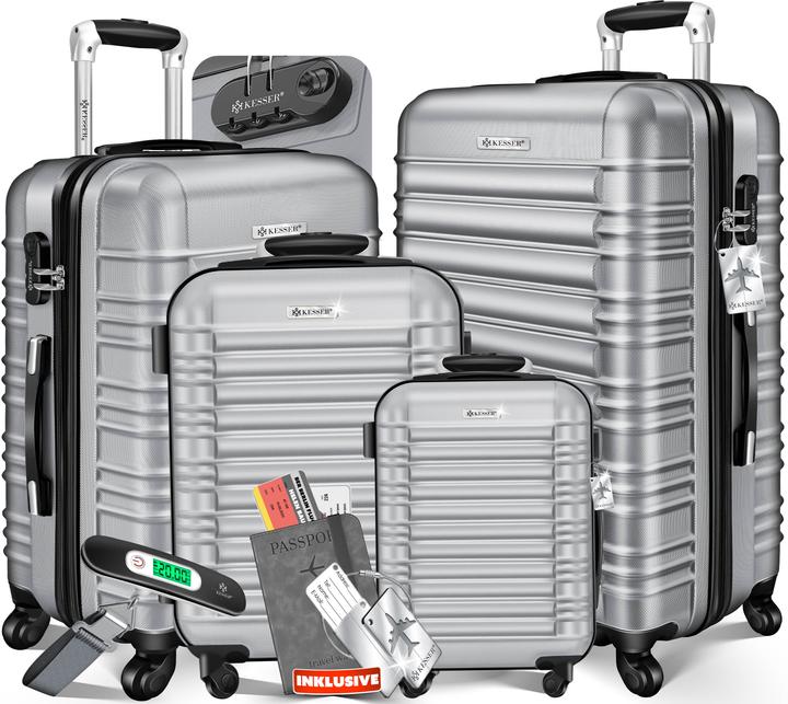 Kesser 4-teiliges ABS-Hartschalenkofferset (34 l)