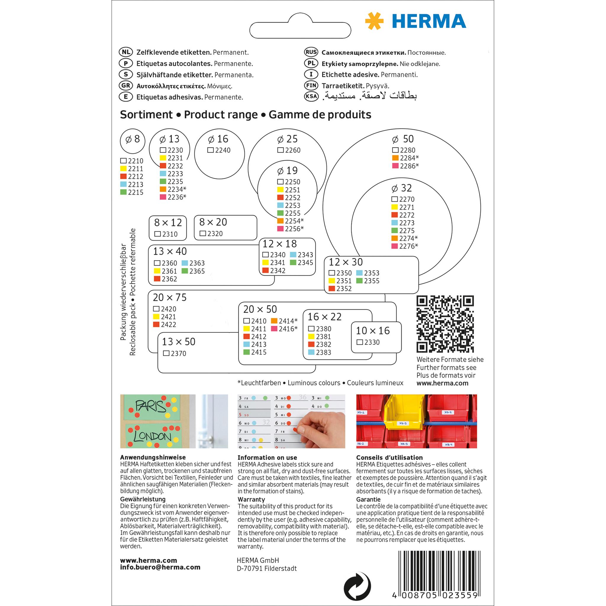 Thumbnail - Herma, Etiketten, Haftetiketten permanent
