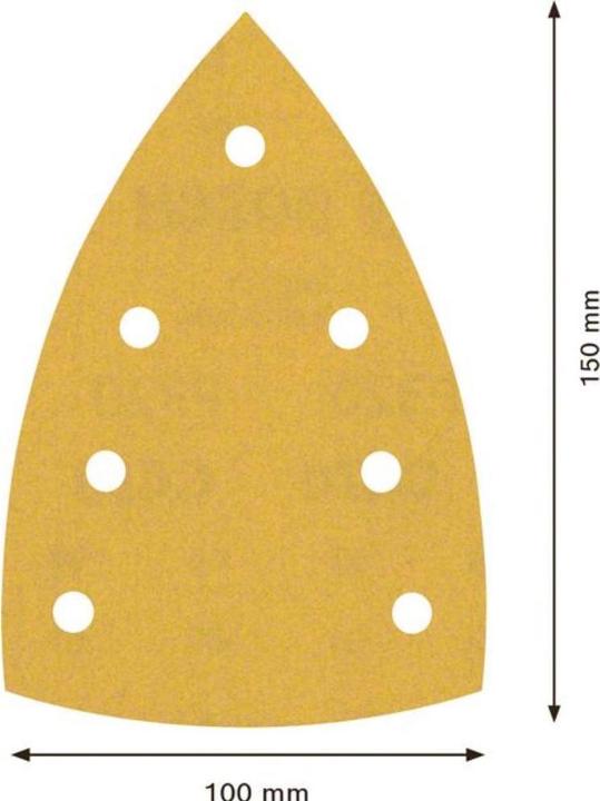 Actual product image Bosch Professional Zubehör Expert C470 Sandpaper with 7 holes for multi-sander, 100 x 150 mm, G 320, 10 pcs. (320)