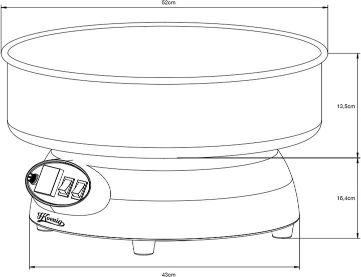 Produktbild Hkoenig Zuckerwattemaschine