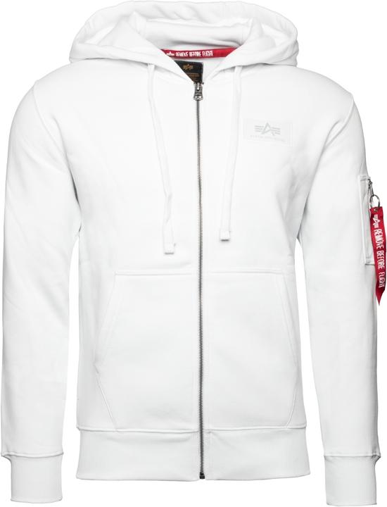 Alpha Industries Sweat à capuche zippé imprimé dans le dos (M)