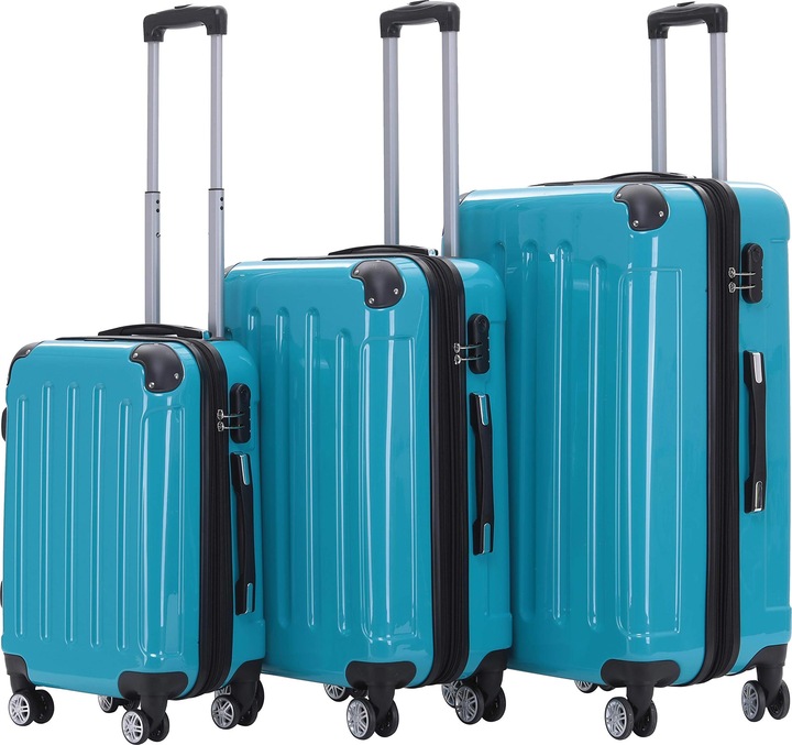 Produktbild Beibye 2048 Reisekofferset, Türkis (M (50 - 90l), L (90 - 115l), XL (ab 115l))