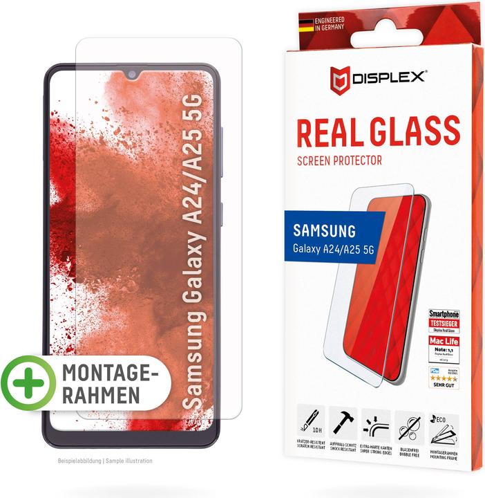 Produktbild Displex Real Glass, 2D Panzerglas (1 Stück, Samsung Galaxy A24, Samsung Galaxy A25 5G)