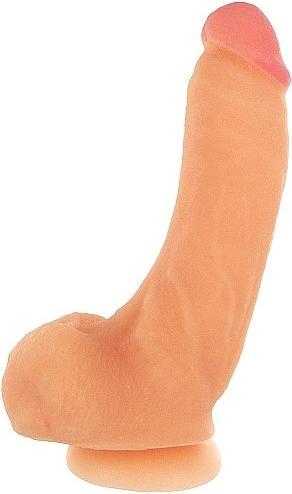 Actual product image SexFlesh Girthy George Dildo with Suction Cup - 9 inch - Flesh