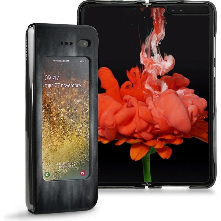Noreve Lederschutzhülle (Samsung Galaxy Fold), Smartphone Hülle, Grau