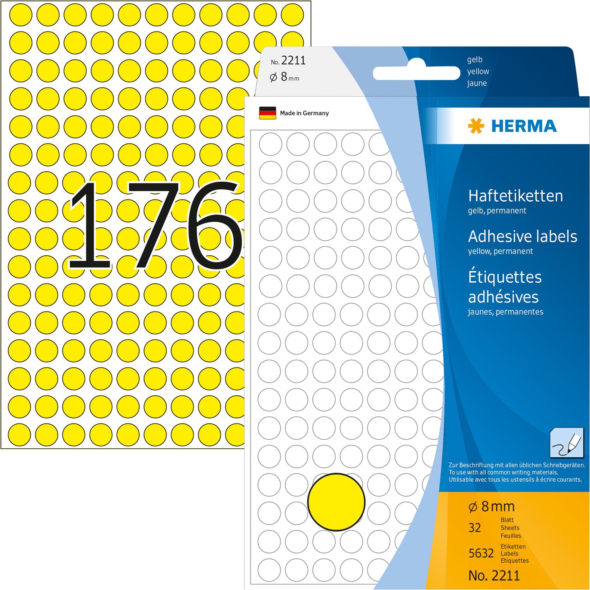 Herma, Etiketten, Haftetiketten permanent