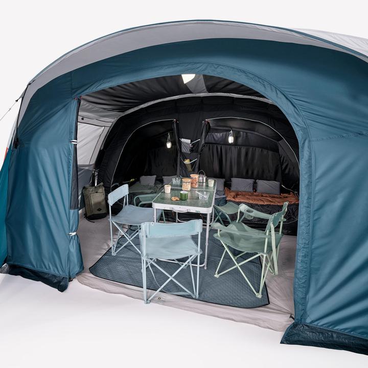 Actual product image Quechua Family tent with poles Fresh & Black - Arpenaz 5.2 for 5 people 2 cabins (Tunnel tent, 16.70 kg, 5 persons)