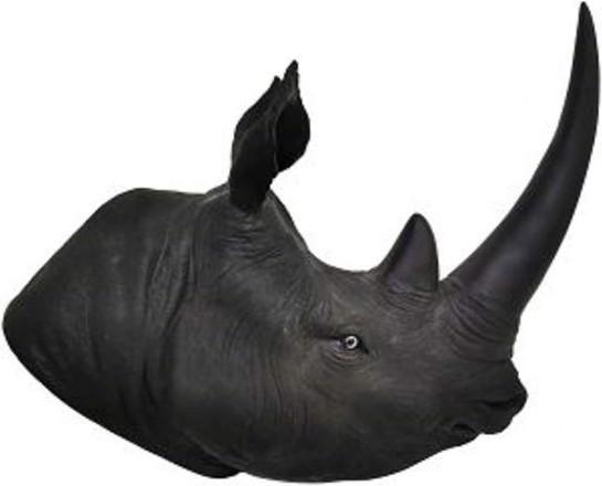 Actual product image Kare Design Deco Object Rhino Head Antique Black