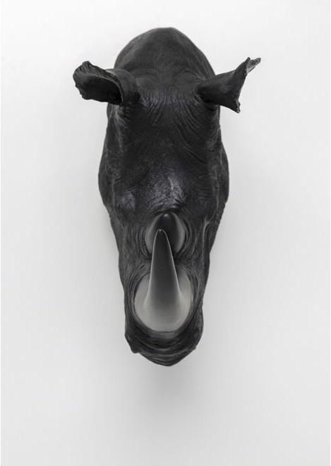 Actual product image Kare Design Deco Object Rhino Head Antique Black