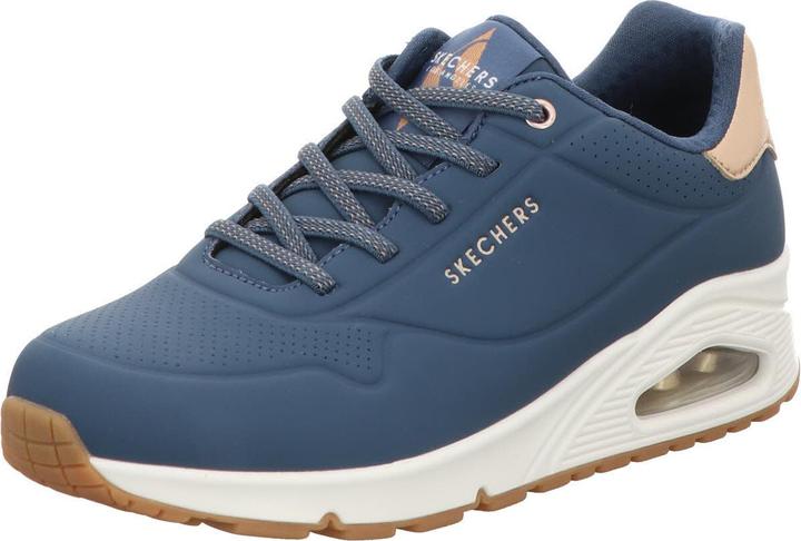 Skechers Scarpe da donna con lacci e suola in gomma blu (40)