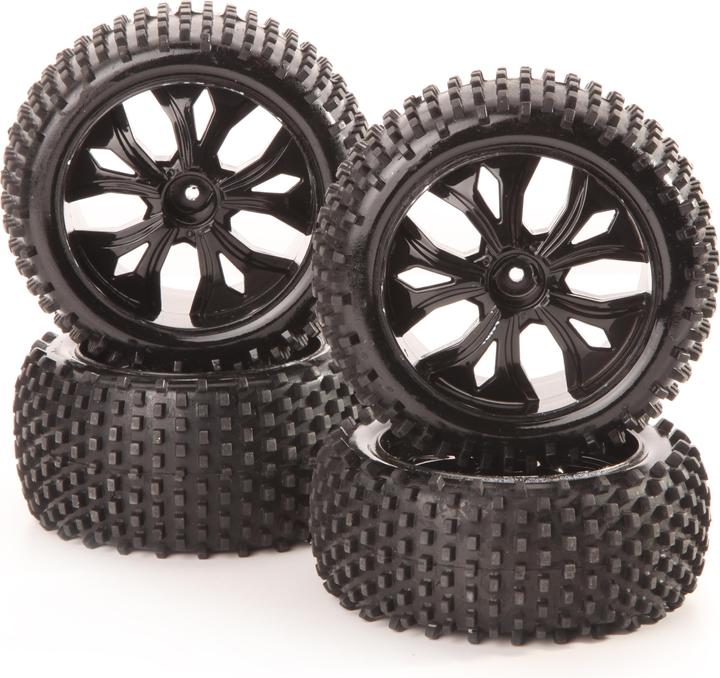 Actual product image DF-Models Wheel set with plastic rims black (4)