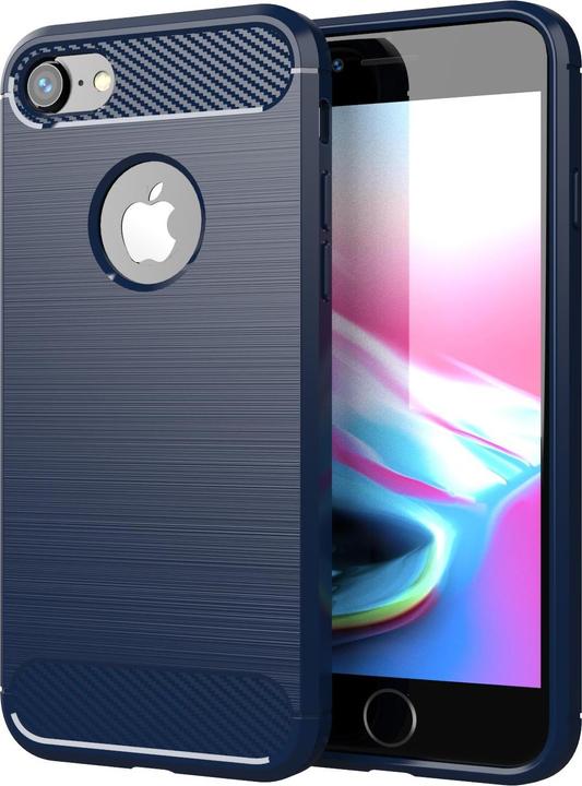 Image du produit Cadorabo TPU Ultra Slim carbon edelstahl Combi Cover (Apple iPhone 7)