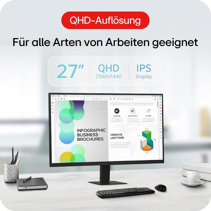Image du produit LG 27" 27UA631A-B QHD IPS Monitor HDMI USB-C 16:9 (2560 x 1440 pixels, 27")