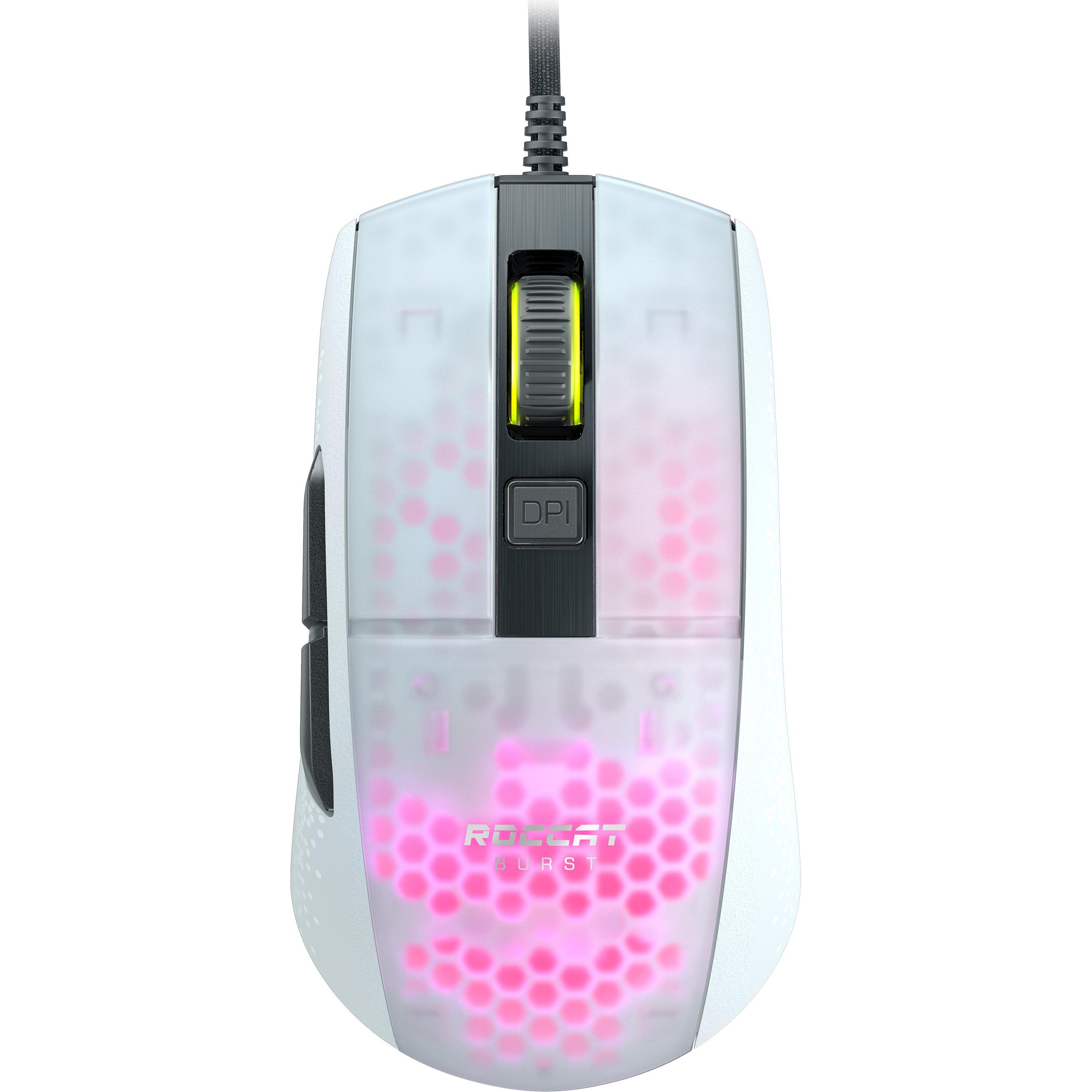 Roccat Burst Pro (Kabelgebunden), Maus, Weiss