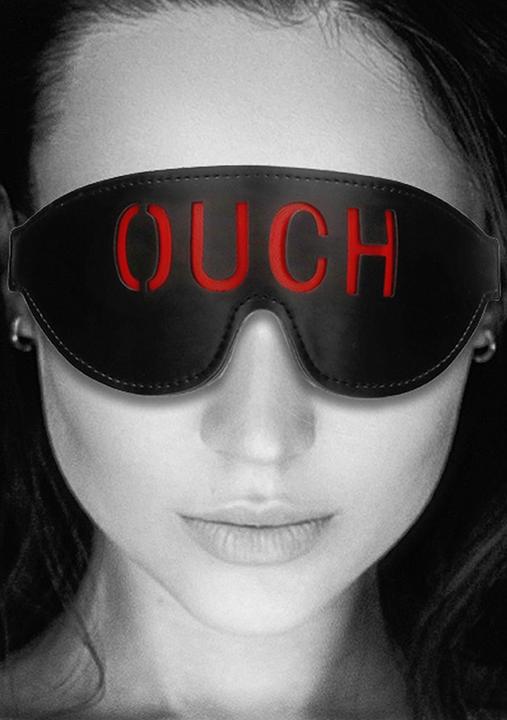 Actual product image Ouch! Bonded Leather Eye-Mask "Ouch" - With Elastic Straps