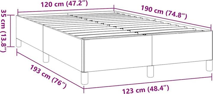 Actual product image vidaXL Boxspringbettgestell (140 x 200 cm)
