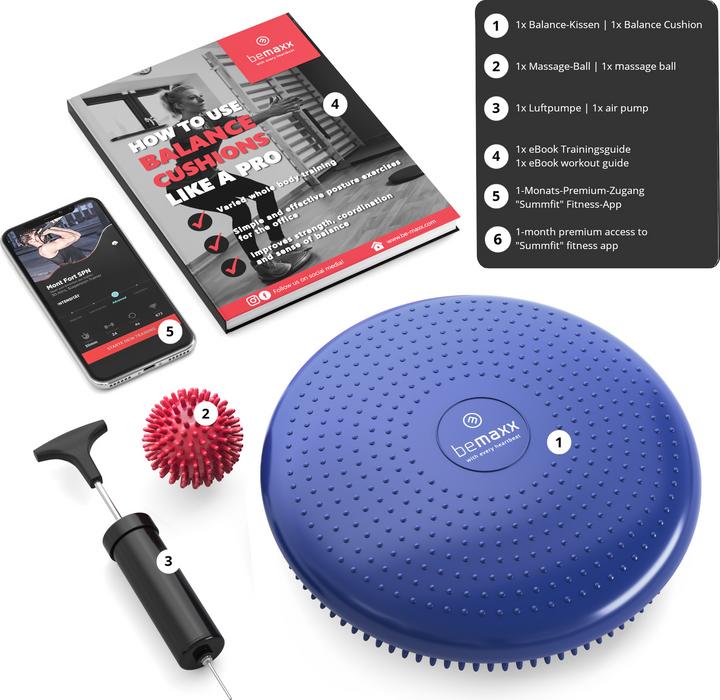 BeMaxx Fitness Balance Seat Cushion, Set of 6 Blue