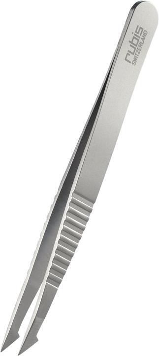 Produktbild Rubis Pinzette mit Lupe, schräg, Inox