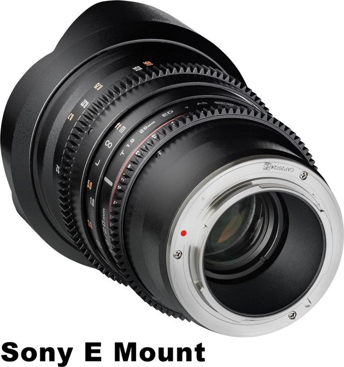 Actual product image Samyang 20mm T1.9 VDSLR Nikon (Nikon F, full size)