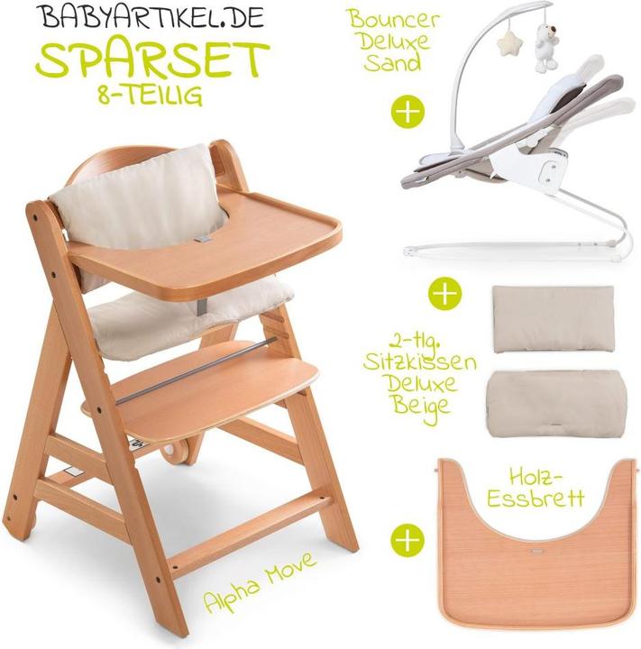 Actual product image Hauck Highchairs Alpha Move Nature Newborn Set - 5-piece highchair (Highchair)