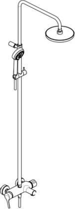 Actual product image Kludi Single lever mixer dual shower system DN 15 chr