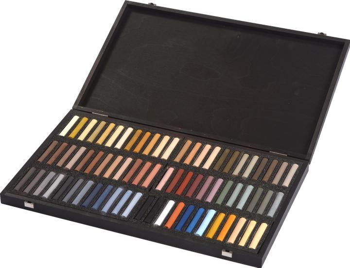 BlockX Coffret bois 72 Pastels - Paysage - Jaune azométhine (72 x)