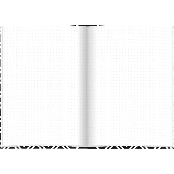 Thumbnail - Rnk, Heft + Block, Verlag Notizbuch "Black & White Rhombus", DIN A5, dotted (A5, Gepunktet, Harter Einband)