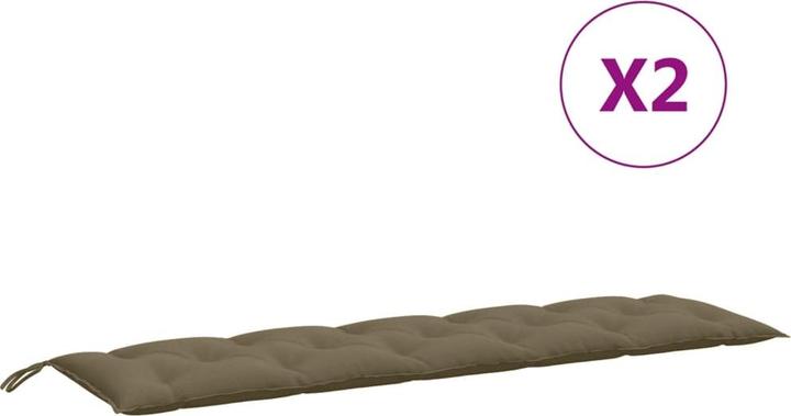 Produktbild vidaXL Gartenbank-Auflagen 2 Stk. Stoff (180 x 50 x 7 cm)