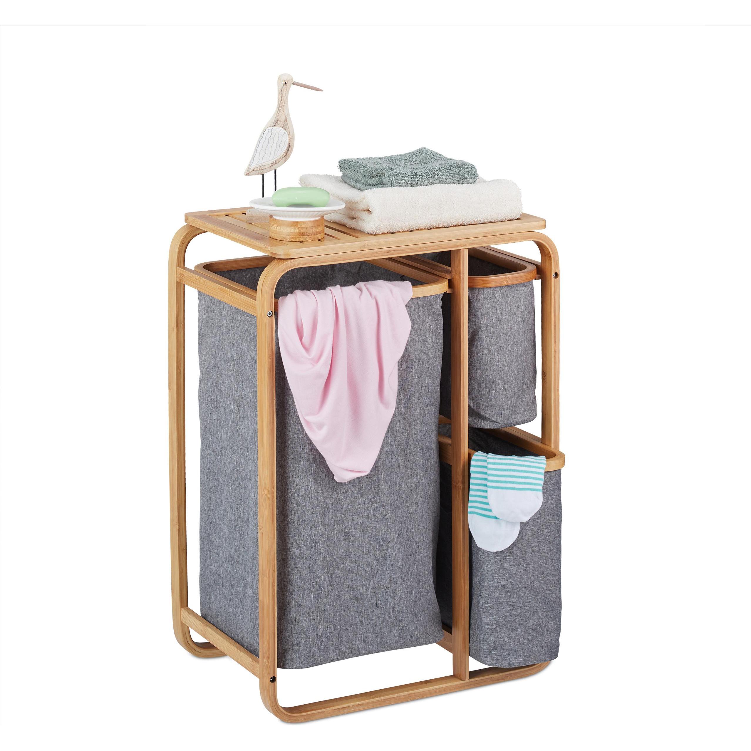 Relaxdays, Wäschekorb, Wäschekorbregal (41 l)