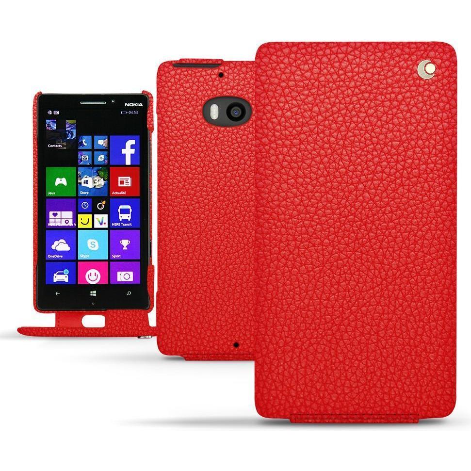 Thumbnail - Noreve Lederschutzhülle vertikal (Nokia Lumia 930), Smartphone Hülle, Rot