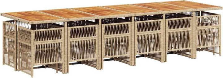 Image du produit vidaXL 17 pcs. Salon de jardin avec coussins Poly Rattan noir (330 cm)