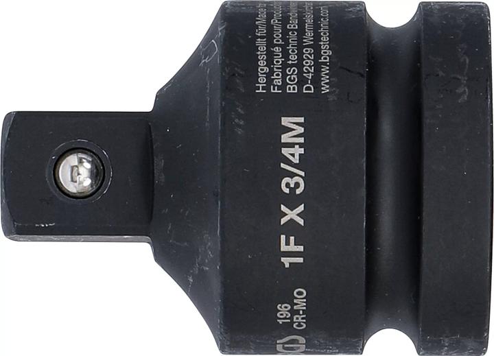 Actual product image BGS Impact Socket Adaptor | internal square 25 mm (1") - external square 20 mm (3/4")